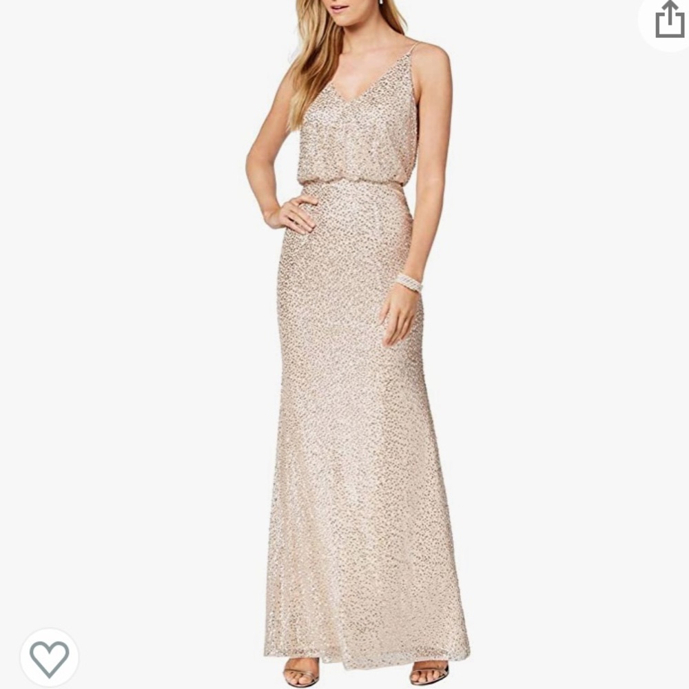 Adrianna Papell Sequined Blouson Dress Size 4